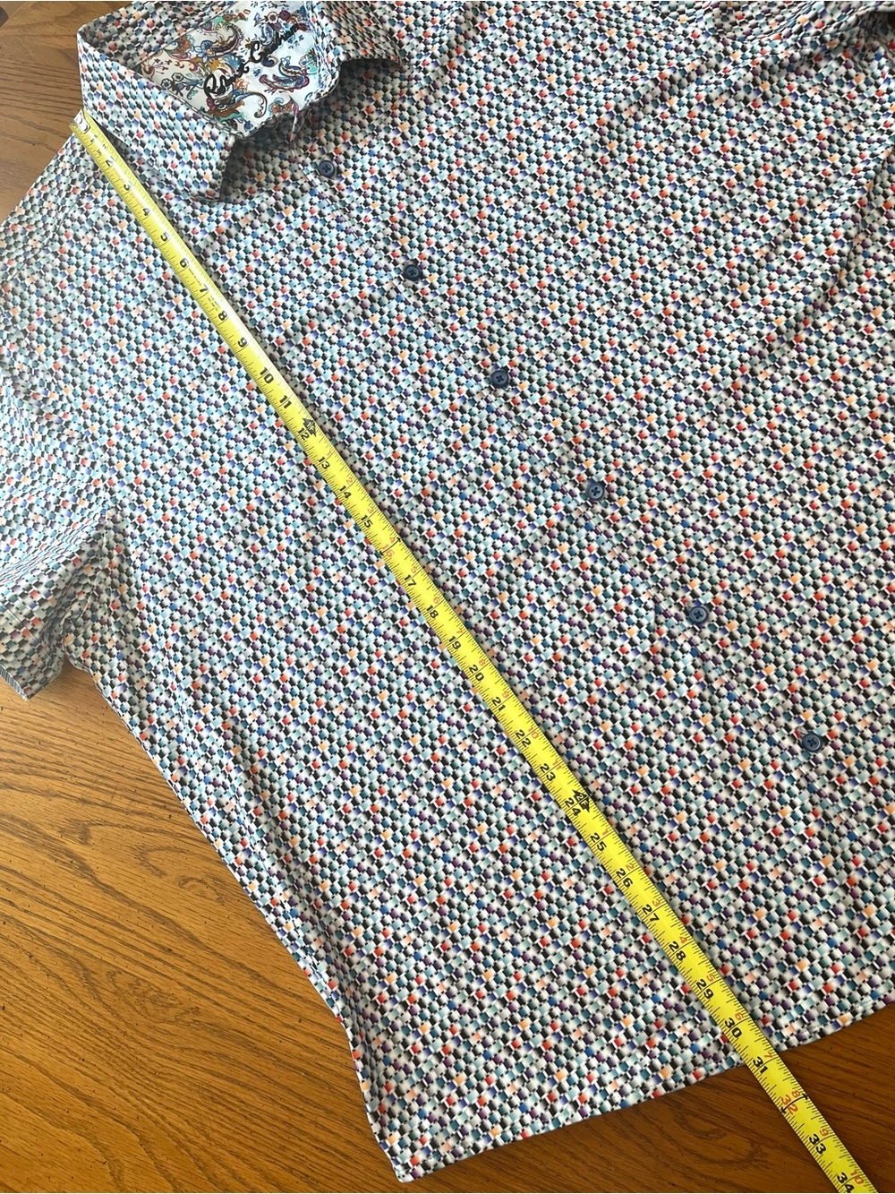 Robert Graham Multi-Color Knit Short Sleeve Shirt 4XL - Picture 6 of 10
